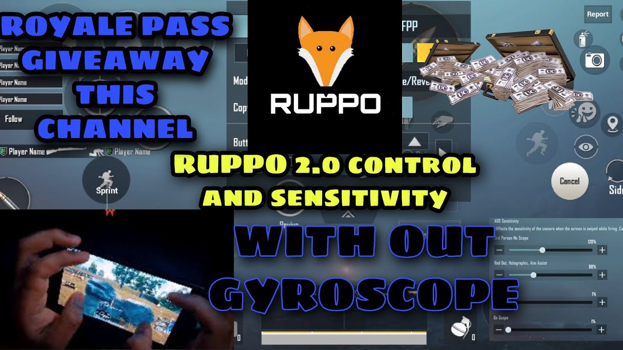 Ruppo new 2020 sensitivity and controls | ruppo sensitivity | pubg mobile| ROYALE PASS GIVEAWAY