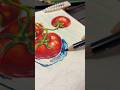 Coloring yummy tomatoes 🍅 | color theory pencil drawing #tomatoes #coloredpencil #art #foodart