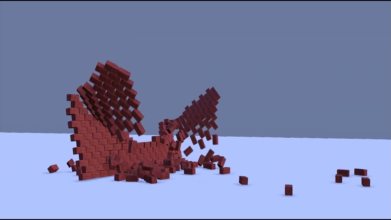 Falling wall FX animation