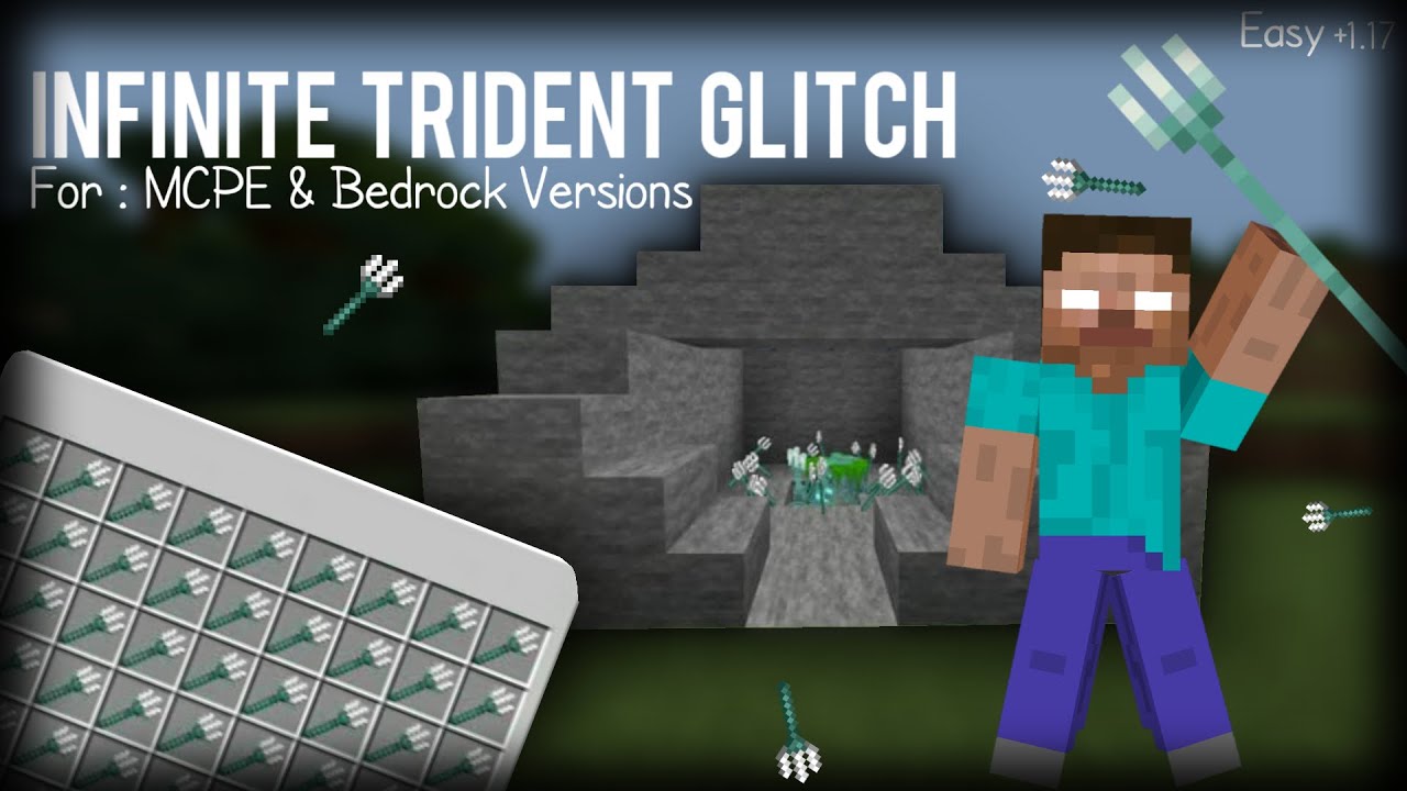 Easy Way to get a Trident | Trading with a Drowned in MCPE for (MCPE ...