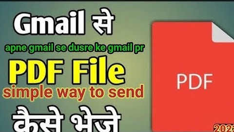 Gmail Par Pdf Kaise Bheje | How To Send Pdf File In Gmail | How To Send Pdf File In Email
