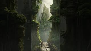 🌿Beyond Realms: Mystical Rain in Enchanting Otherworldly Cityscape #shorts #rainsounds   #relaxing