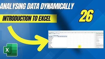 HOW TO ANALYSE DATA DYNAMICALLY USING EXCEL