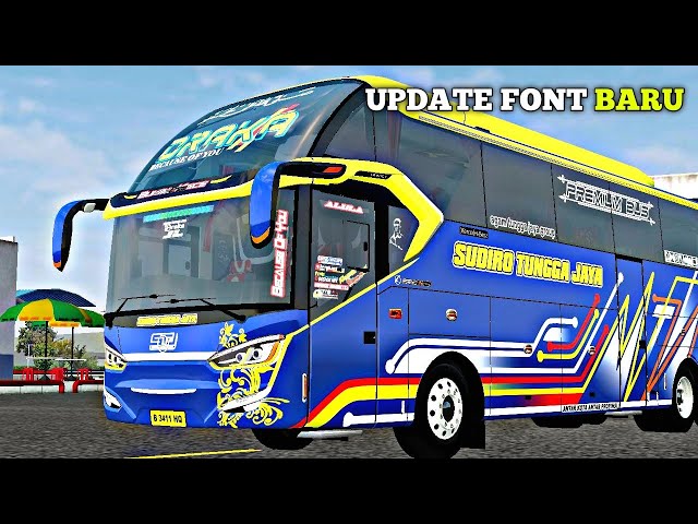 MOD BUSSID TERBARU || SR2 XHD TRONTON, UPDATE FONT BARU NYA STJ DRAKA class=