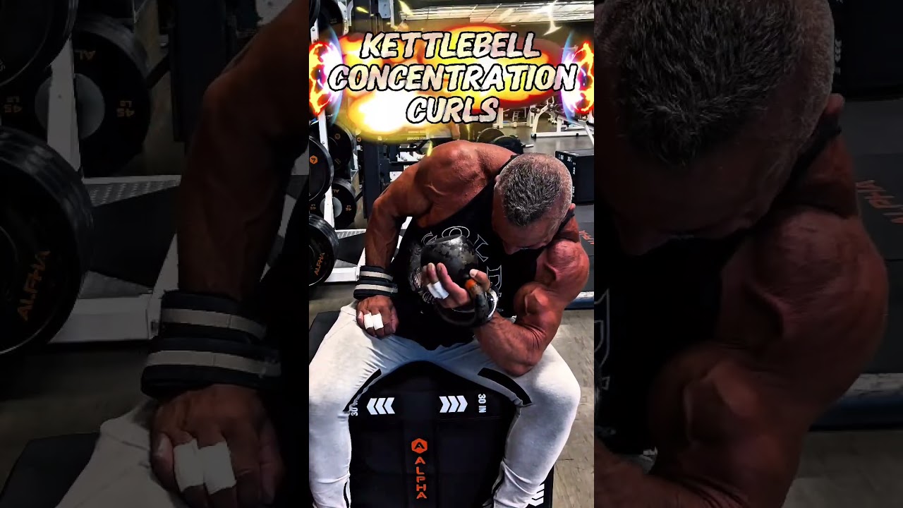 KETTLEBELL CONCENTRATION CELLS #workout #muscle #motivation #biceps