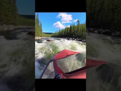 Не идём, не плывём,- а просто летим над порогами на водометной лодке #лодка #водомёт #горы #экстрим