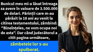 My grandfather left me his entire fortune worth $3,500,000. The parents who raised me