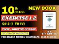 Solving Additive Inverse Problems | Exercise 1.2 Q2 | 10th class