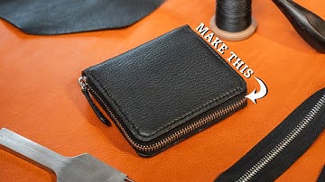 Make your own Zipped Wallet! // Leathercraft make along tutorial // PDF pattern pack