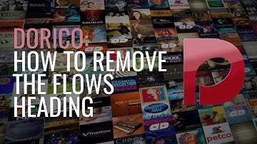 Dorico: How to remove the "Flows" heading