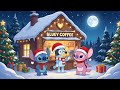 Stitch &amp; Bluey Snowy Coffee Cabin ❄️ Chill Lofi Beats for Focused Study 🎄 Cozy Noel Vibes