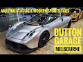 Amazing collection of super cars  classic sports cars at dutton garage melbourne