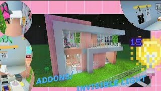 MINI CUTE TUTORIAL MINECRAFT HOUSE/ HOW TO GET AN ADDONS ANG INVISIBLE LIGHT|RHEA'S CRAFT screenshot 4