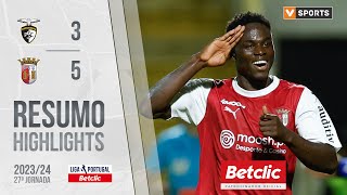 Resumo: Portimonense 3-5 Braga (Liga 23/24 #27)