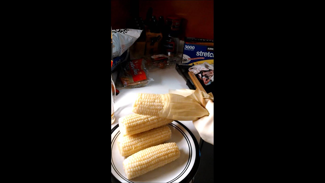 Baked corn in husk easy peel YouTube