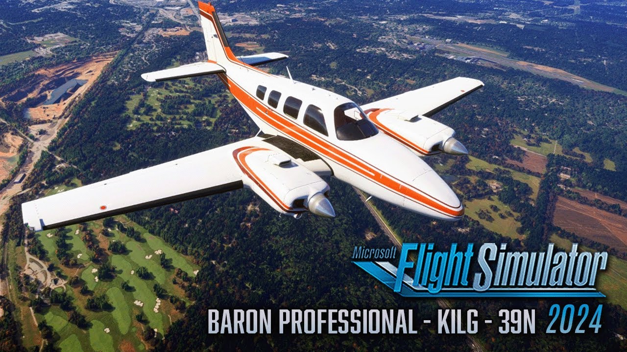 Black Square Baron B58 Professional | KILG - 39N | Microsoft Flight Simulator 2024 Ultra Settings