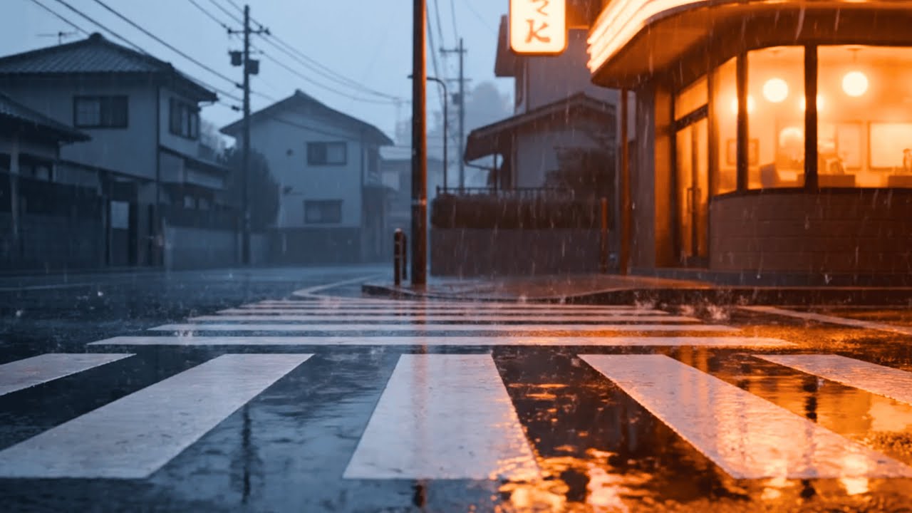 Rainy Japan Night 🌧️ Lofi Beats & Cinematic Street Ambience