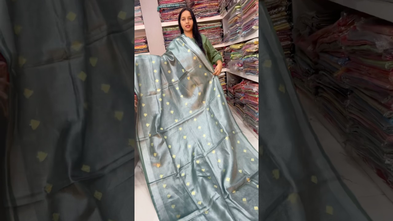 Beautiful wedding saree / tissue linen saree 