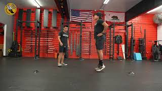 Stationary dynamic butt kick using same leg