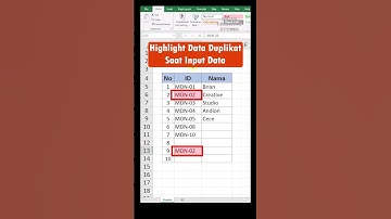 Highlight Data Duplikat Saat Input Data | Microsoft Excel | #shorts