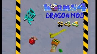Worms 4 Dragon Mod Another Building Match with Cyan Pipegun