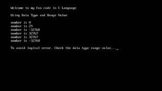 C Language : Lesson 2 Data Type Integer