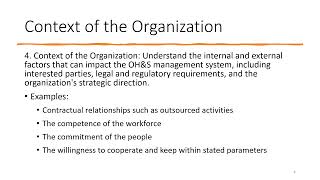 Episode 75  ISO 45001 Context of the Organization