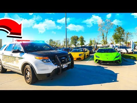 COPS PULL OVER 100 SUPERCARS FOR RACING...