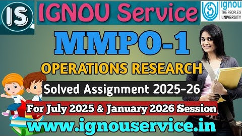 IGNOU MMPO-1 Solved Assignment 2025-26 For July 2025 and January 2026 Session