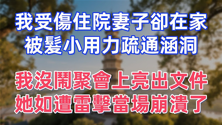 我受傷住院妻子卻在家被髮小用力疏通管道，我沒鬧聚會上亮出文件，她如遭雷擊當場崩潰了