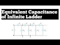 Equivalent Capacitance of Infinite Ladder। अनन्त लम्बाई के परिपथ की तुल्य धारिता कैसे ज्ञात करते है।