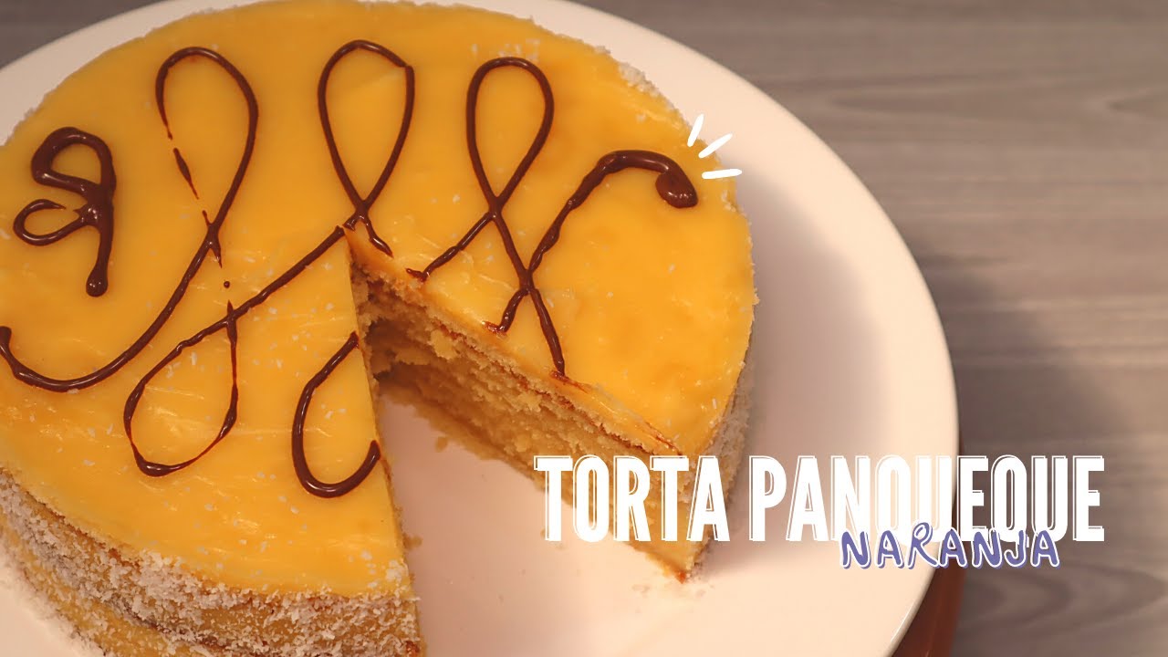 TORTA PANQUEQUE NARANJA/paso a paso/MUY FÁCIL!