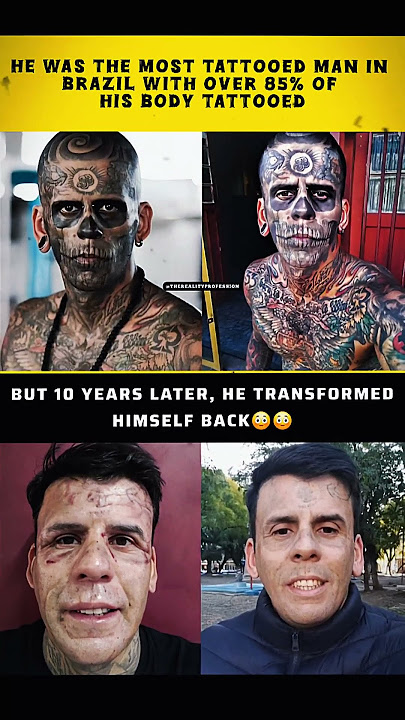 From 85% Tattoos to a New Life — His Incredible Transformation#Transformation #ViralStory