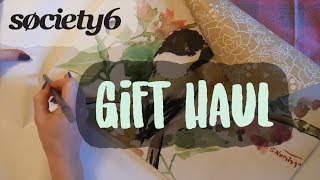 society6 gift haul // professional gift wrapping