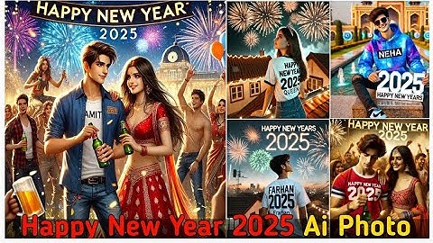 Happy New Year 2025 Ai Photo Editing | Bing image se happy new year image kaise banaye 2025