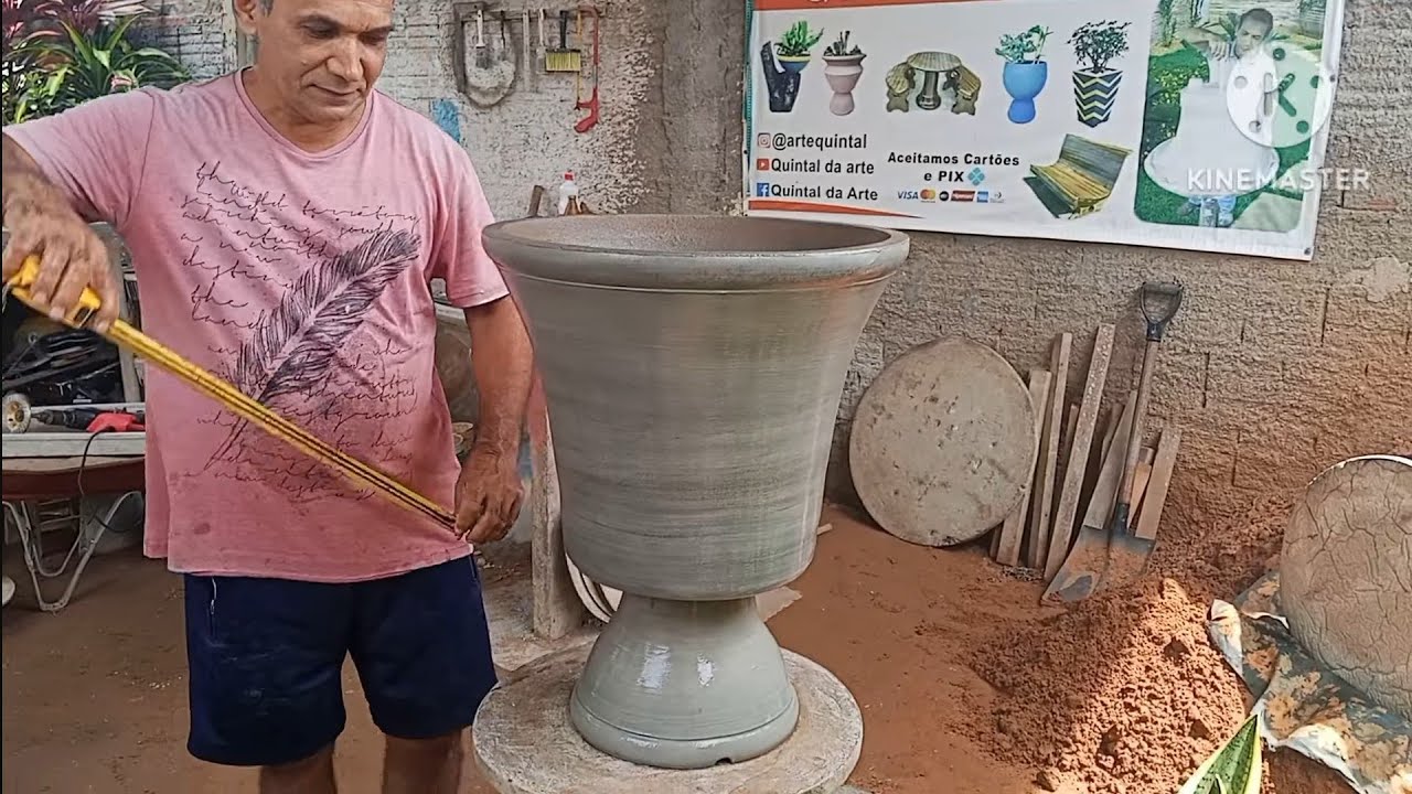 Ensinando como fazer um vaso taça de um jeito simples nó torno 