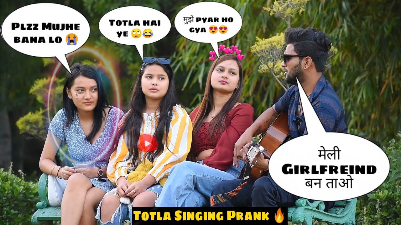 Totla (तोतला)Singing Prank on Cute Girls Bollywood Sad mash-up 😢 Singing Reaction By 