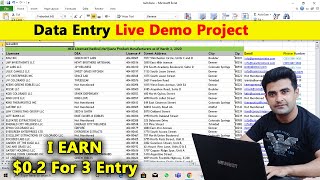 Earn $0.2 for Entry On Upwork | I received Another Data Entry Demo Project From Freelancing
