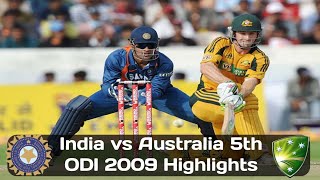 India vs Australia 5th ODI 2009 at Hyderabad