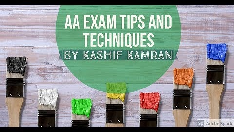 AA Tips and techniques by Kashif Kamran