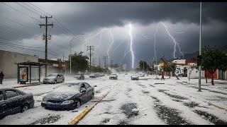 CHAOS in Mexico: Hailstorm in Nuevo León Shatters 3,500 Vehicles & Leaves 25,000 Without Power!
