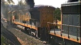 Tehachapi_(1991) Santa Fe SD40-2, B36-7s, B40-8, GP50 At Woodford
