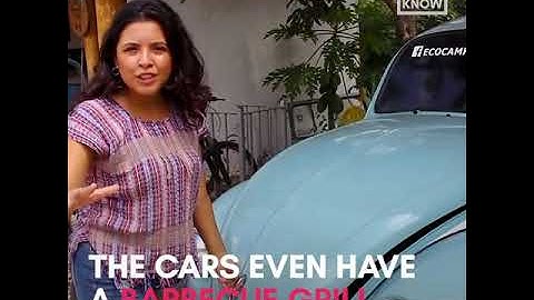 Sleep in a vintage VW Beetle car