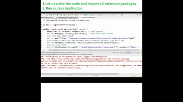 Login with Credentials ||  Selenium-Java || Automation testing ||