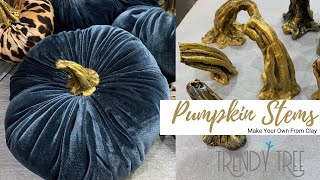 How to Make Pumpkin Stems out of Air Dry Clay