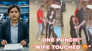 Man Knocks Out Drunk Guy for Groping Wife at Bar | Viral Video Sparks Debate