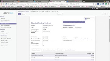 How to manage Fleet Recurring Contract and Subscription | Odoo Apps Features #odoo #management