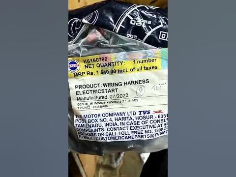 TVS WEGO WIRING HARNESS 2016 MODEL - YouTube