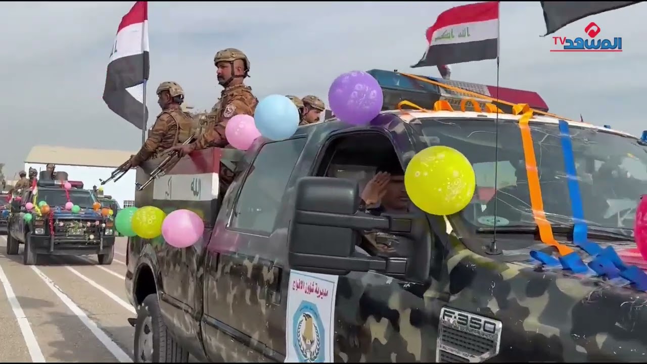 عبر المشهد: قيادة شرطة ميسان تنظم عرض عسكري بمناسبة عيد تأسيس الشرطة ١٠٢ وسط حضور رسمي