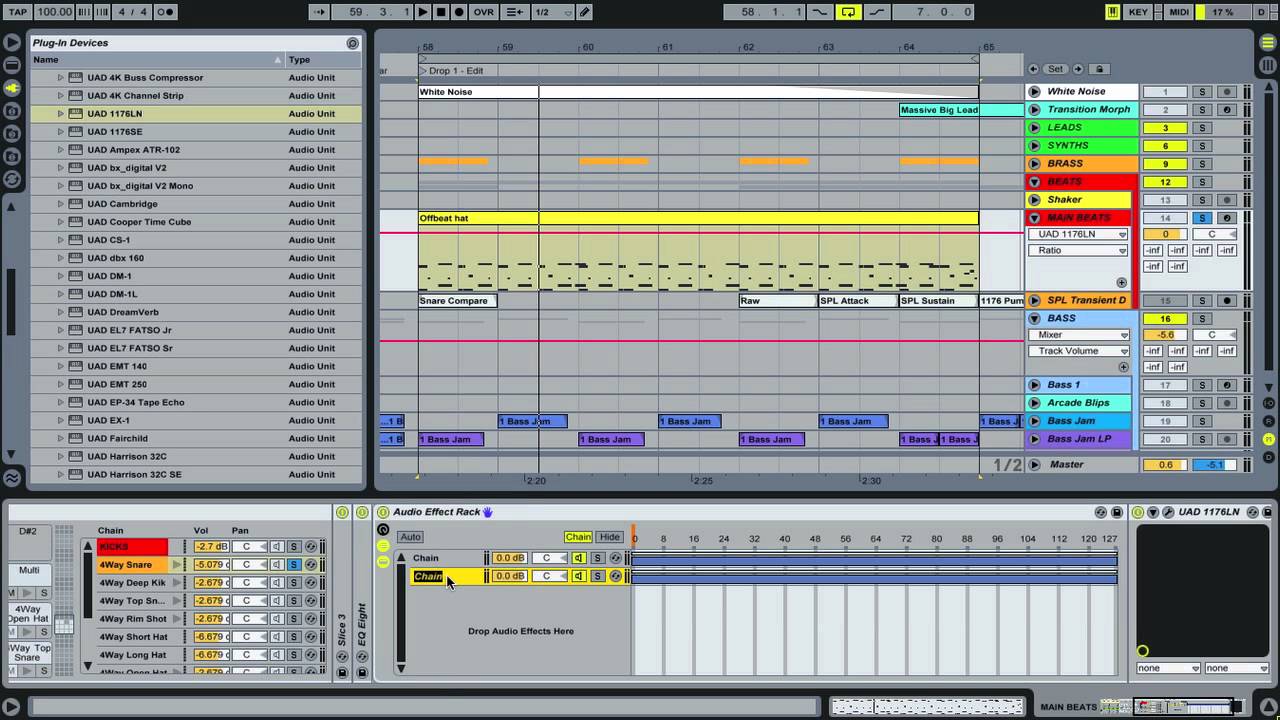 Universal Audio UAD-2 SPL Transient Designer & 1176 Parallel Compression Tutorial
